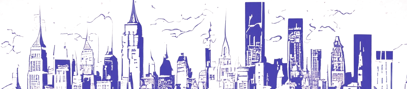 illustrated new york city skyline