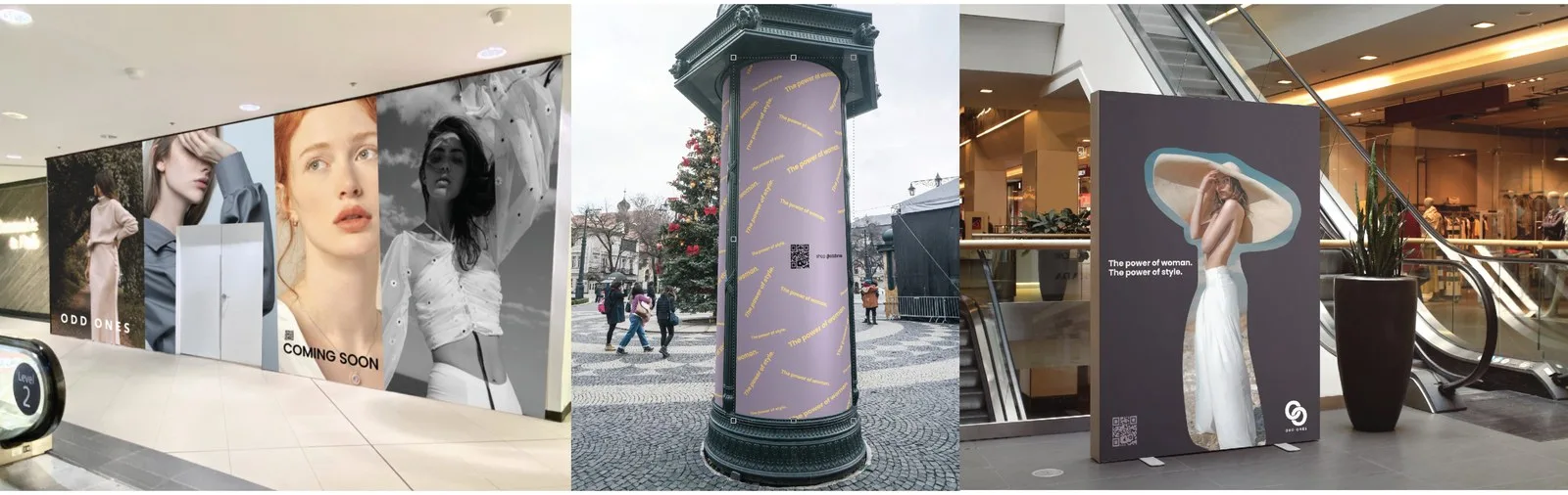 odd ones instagram post mockups, fringe bag and travel campaign