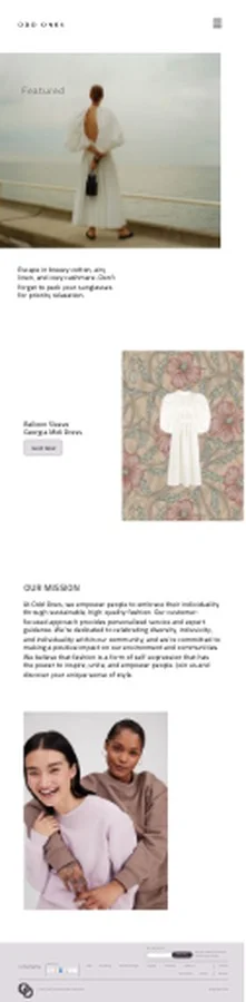 odd ones website hi-fi prototype, ipad screen in adobe xd