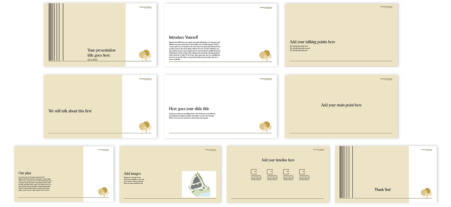 symphony woods brand guidelines and presentation template deck